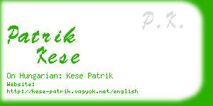 patrik kese business card